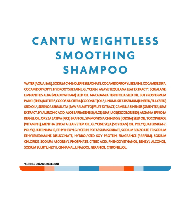 cantu weightless smoothing shampoo for waves and curls- شامبو كانتو للشعر الكيرلي والويڤي
