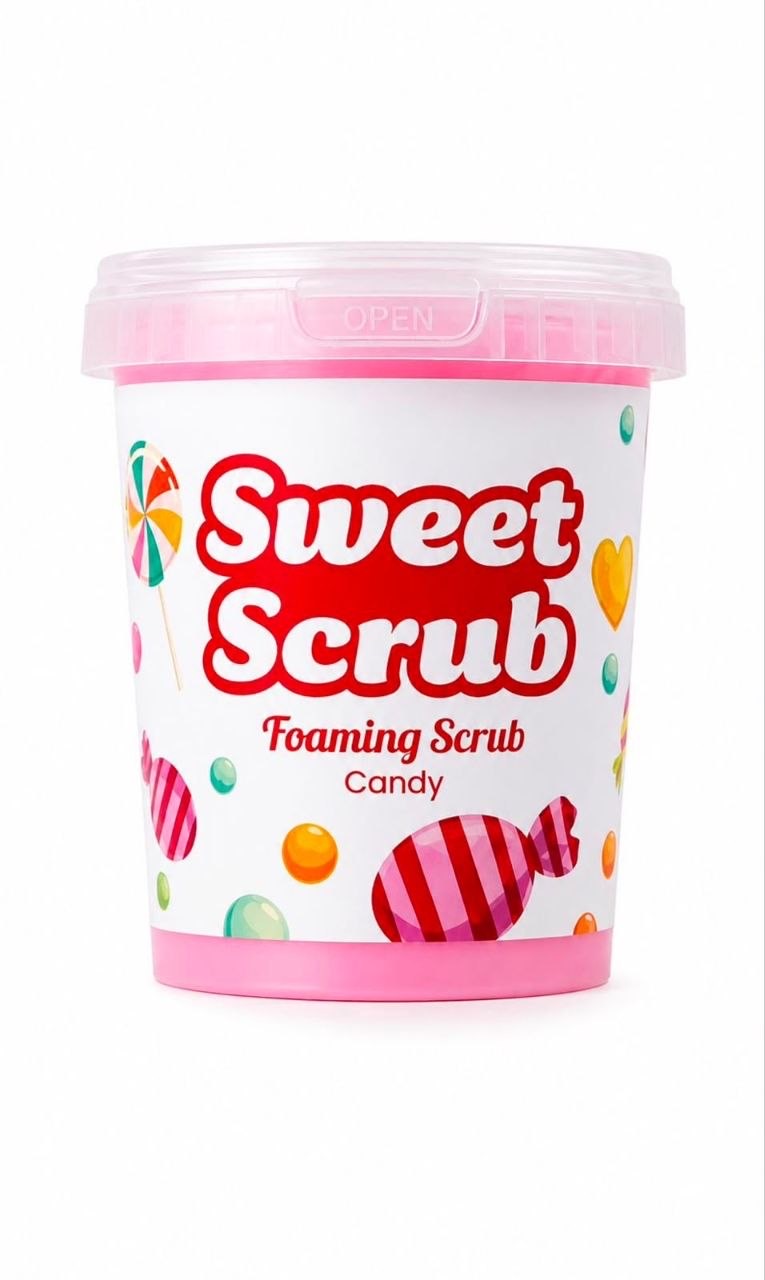 SWEET SCRUB CANDY FOAMING SCRUB 500g- سكراب الحلوى (كاندي) من سويت سكراب
