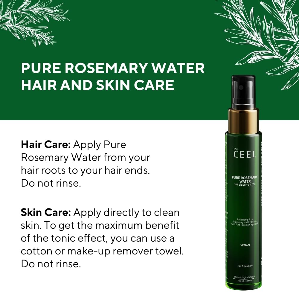 The ceel pure rosemary water - بخاخ ماء أكليل الجبل لتحفيز نمو الشعر