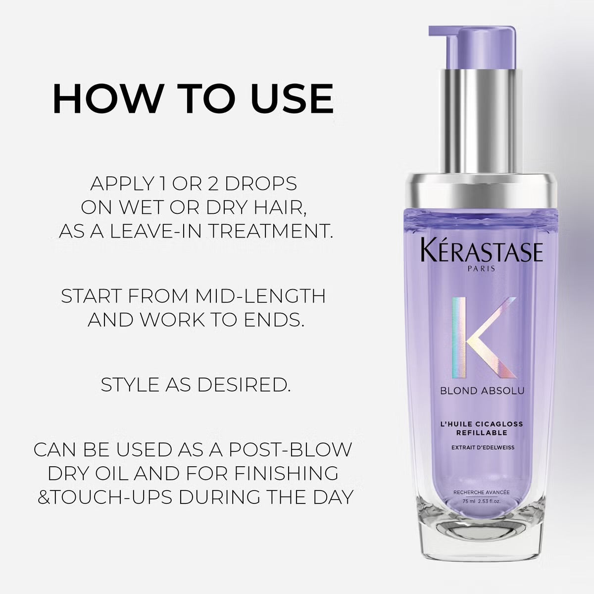 Kérastase Blond Absolu Huile Cicaextreme - زيت سيكا أكستريم للشعر الأشقر والمصبوغ