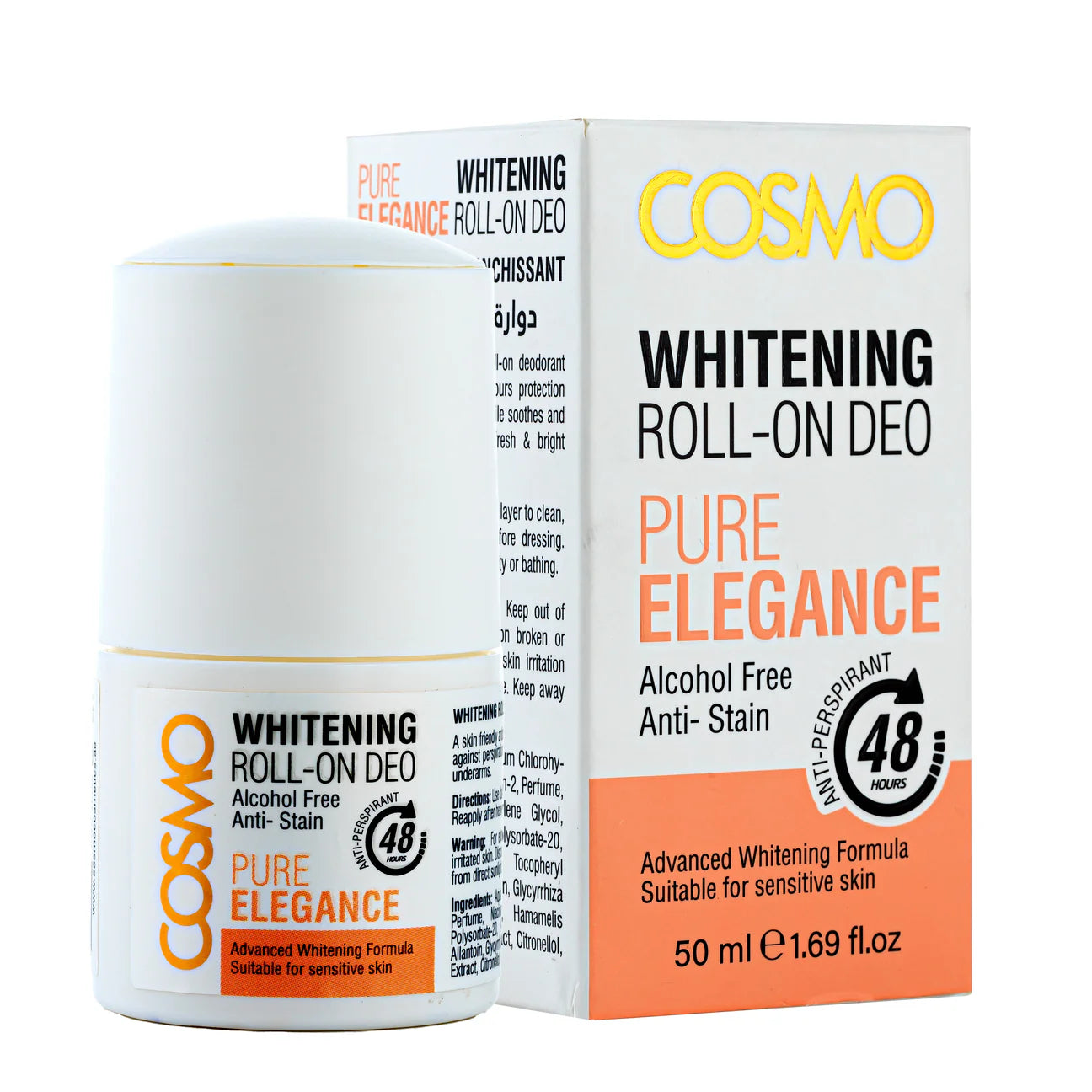 Cosmo Pure Elegance Whitening Roll On Deo - رول كوزمو بيور اليجانس لتفتيح وتبييض البشرة
