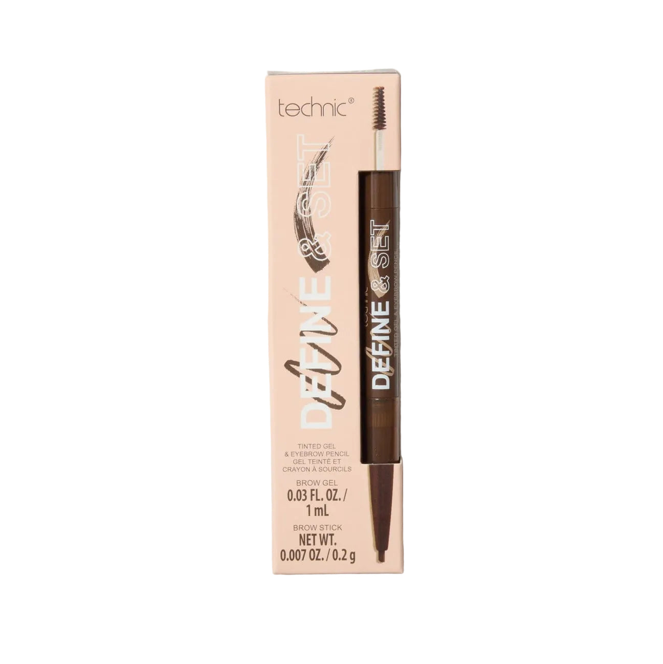 Technic Define & Set brow pen - قلم حاجب وجل ملون 2 ب1 من تكنيك