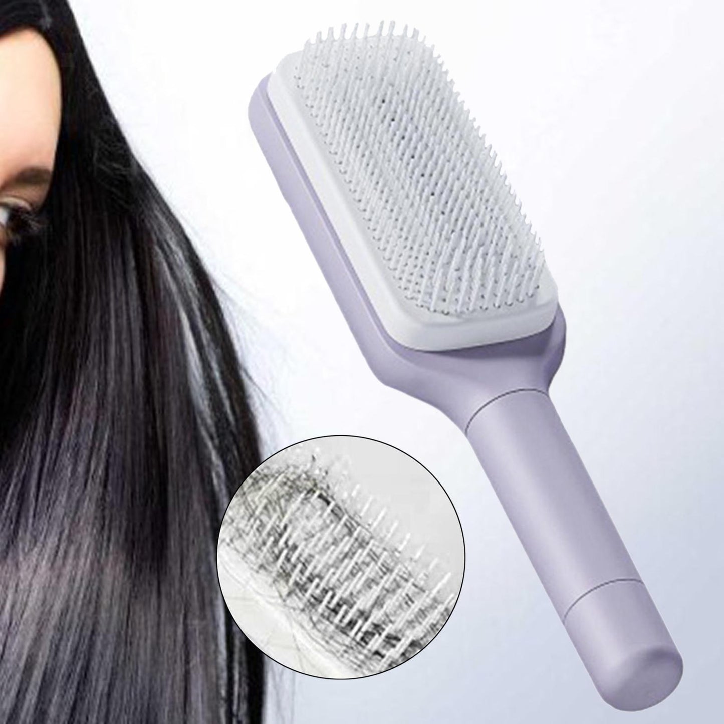 To be beauty Self-Cleaning Hair Brush -فرشاه شعر ذاتية التنظيف