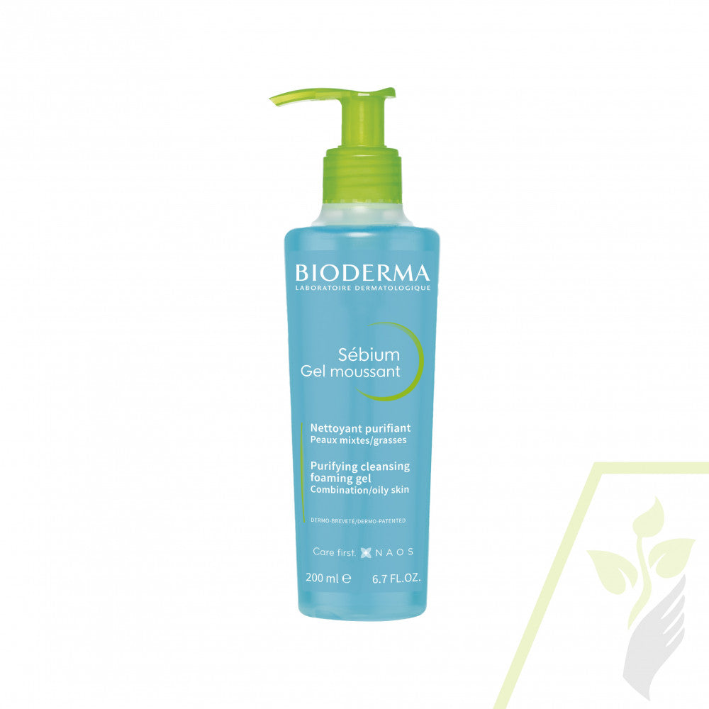 غسول بايوديرما للبشرة الدهنية والمختلطة كبير - 200مل | Bioderma Sebium Gel Moussant Nettoyant Purifiant