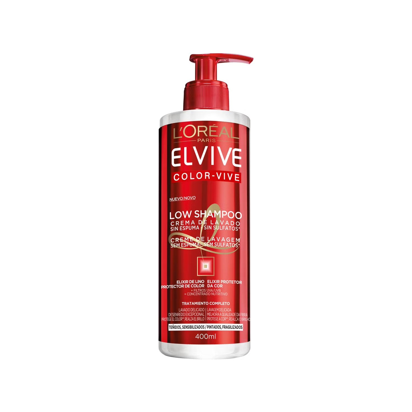 L’oreal elvive color vive low shampoo 400ml - شامبو كريمي من لوريال