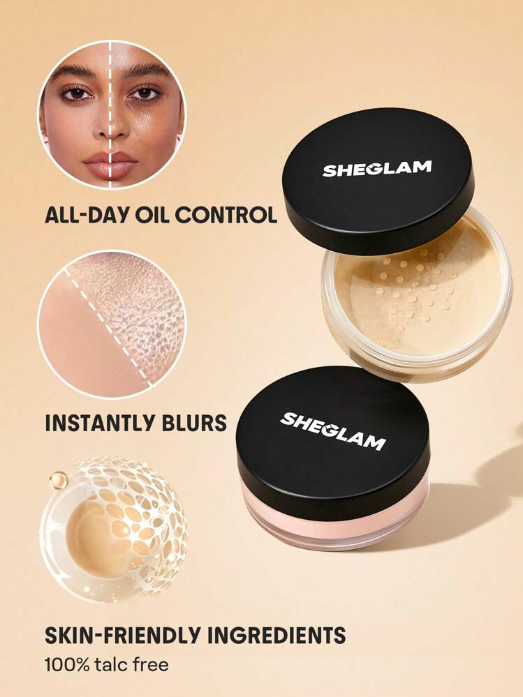 SHEGLAM Insta-Ready Face & Under Eye Setting Powder Duo - بودرة بتصميم مزدوج