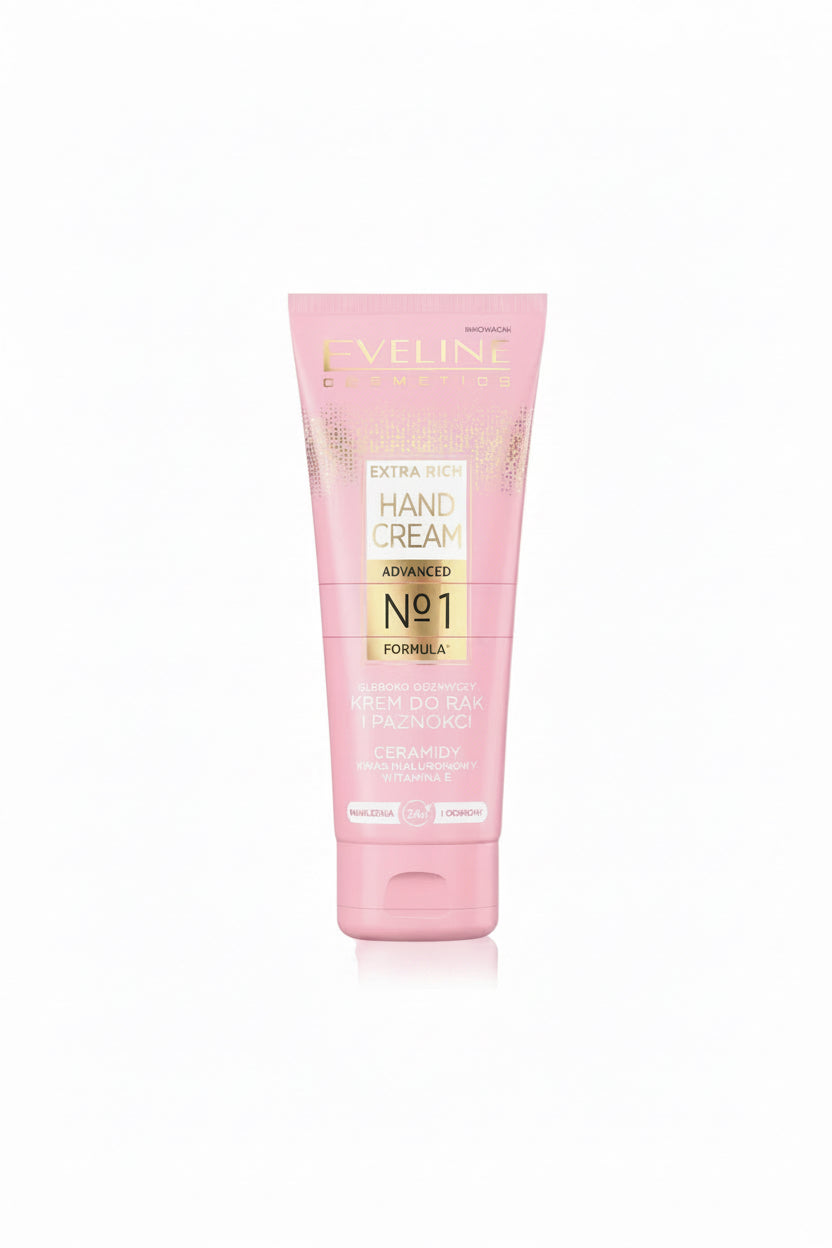 Eveline Extra Rich Hand Cream No.1 Nourishing Ceramides & Hyaluronic Acid - كريم اليدين والأظافر بالسيراميد