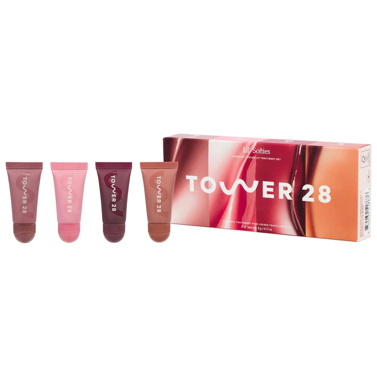 Tower 28 mini lip softies tinted - سيت مُلمِّع شفاه مُلوَّن
