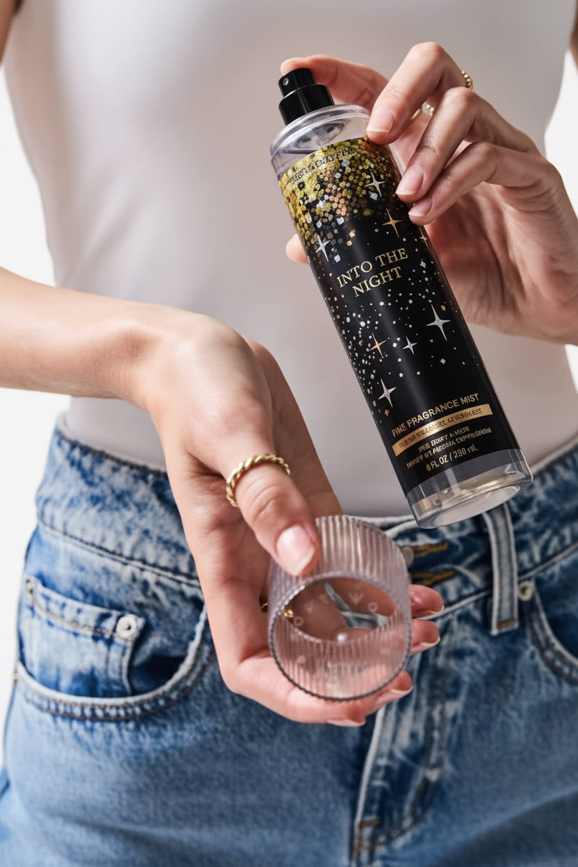 Bath & Body Works Into The Night Fine Fragrance Mist 236ml - معطر الجسم من باث اند بودي برائحة الياسمين الليلي