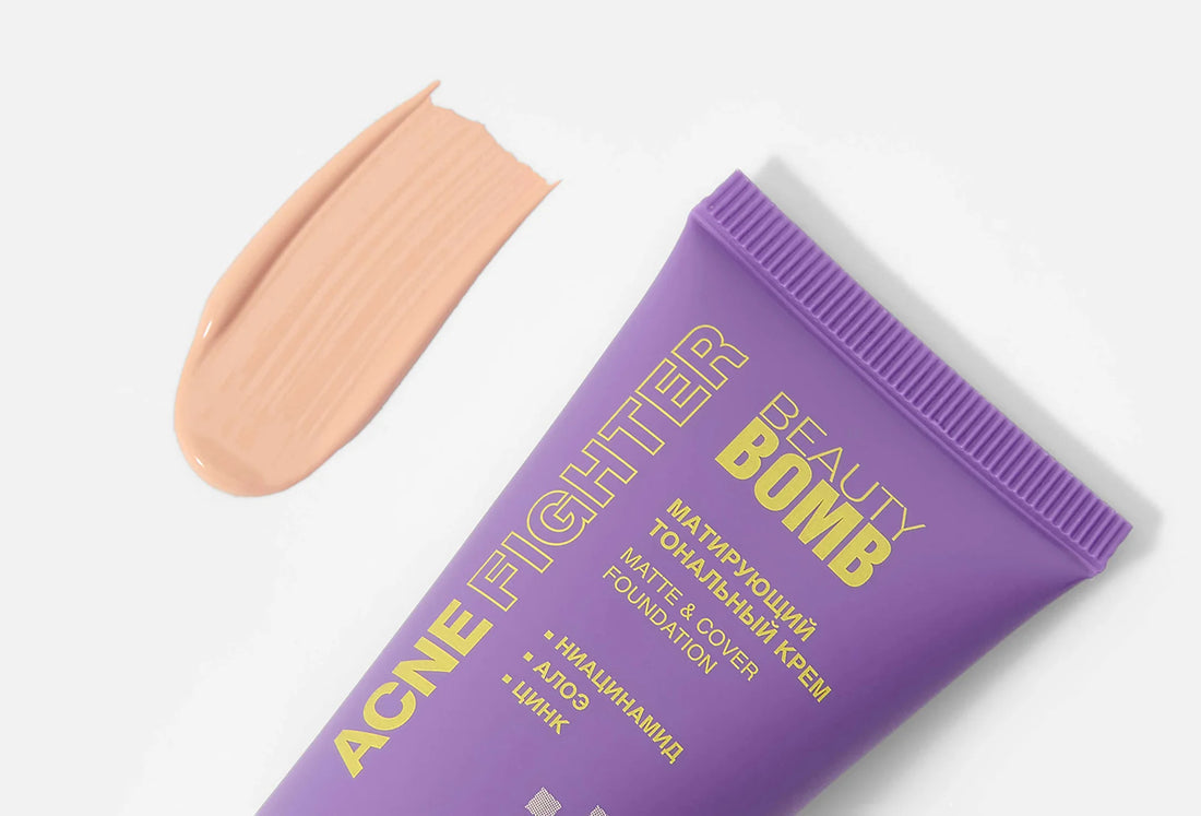 Beauty Bomb Acne Fighter Matte & Cover Foundation - كريم أساس مضاد للحبوب
