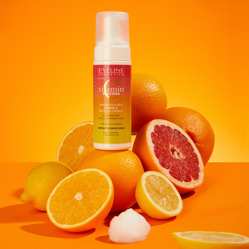 Eveline Vitamin C 3x Action Face Cleansing Foam - غسول الوجة الرغوي