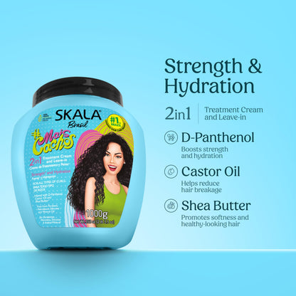 Skala Expert Mais Cachos 2em1 1000gm - كريم مرطب ومصفف لجميع أنواع الشعر من سكالا برازيلية