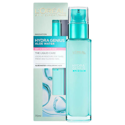 L’oreal paris hydra genius aloe water dry & sensitive skin - لوريال باريس هايدرا جينياس ووتر ألو مرطب للبشرة الجافة والحساسة