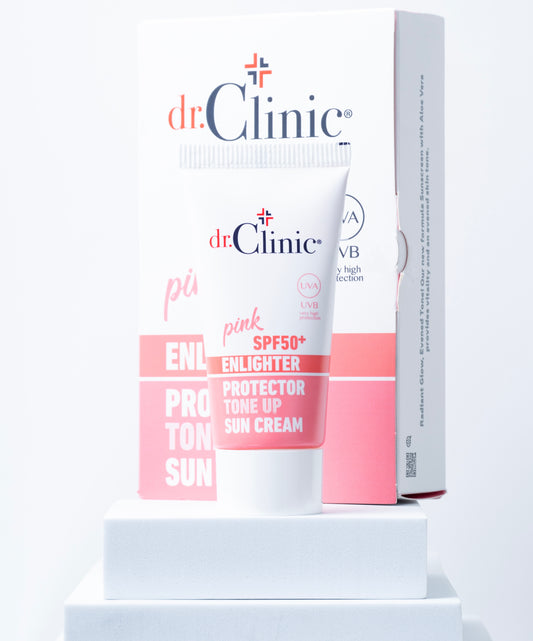 Dr.Clinic Pink SPF50+ Enlighter Protector Tone Up Sun Cream - واقي شمس من دكتور كلينك