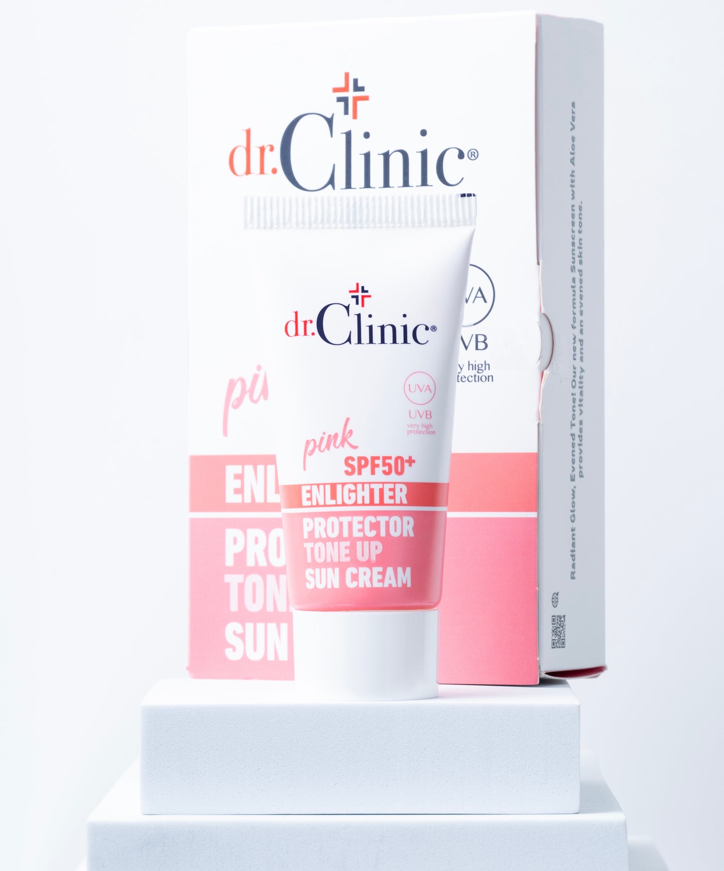 Dr.Clinic Pink SPF50+ Enlighter Protector Tone Up Sun Cream - واقي شمس من دكتور كلينك