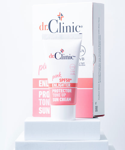 Dr.Clinic Pink SPF50+ Enlighter Protector Tone Up Sun Cream - واقي شمس من دكتور كلينك
