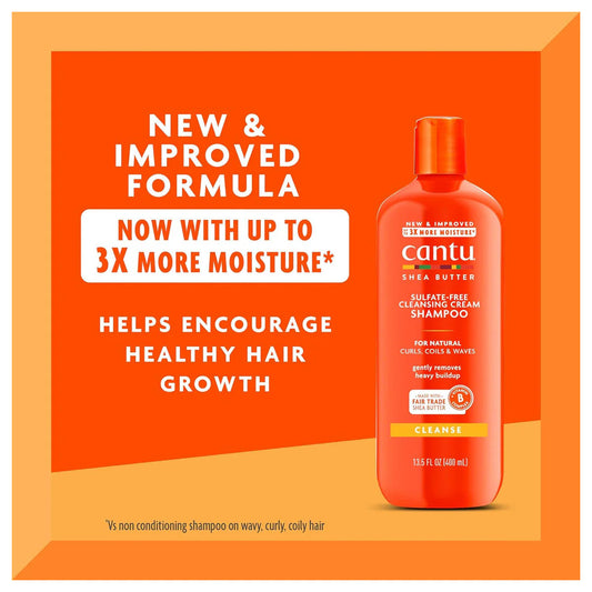 Cantu shea butter cleansing cream shampoo 400ml - شامبو كانتو الكريمي المنظف بزبدة الشيا 400 مل