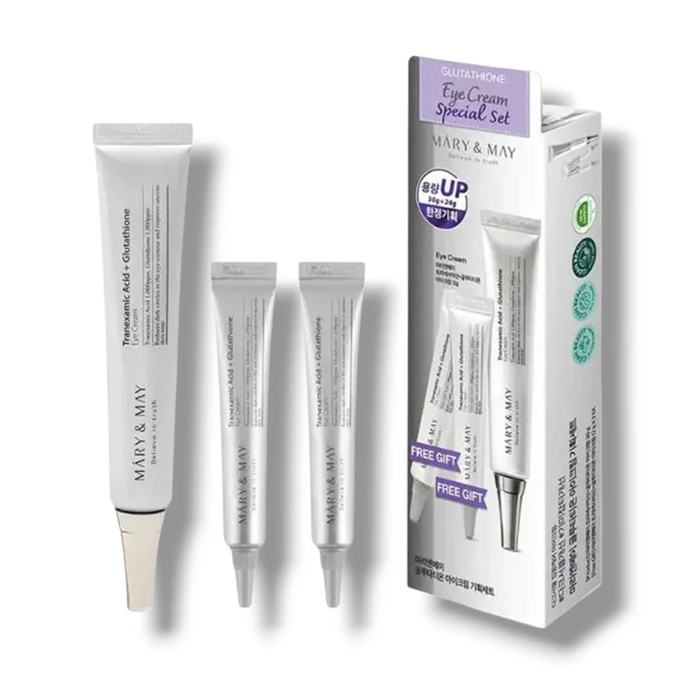 MARY & MAY Tranexamic Acid+Glutathione Eye Cream set - سيت كريم العيون