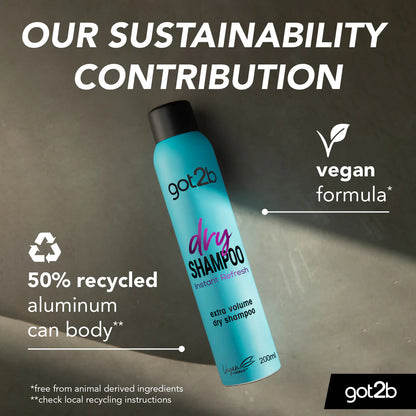 Got2b dry shampoo extra texture 200ml - بخاخ شامبو جاف من كوت