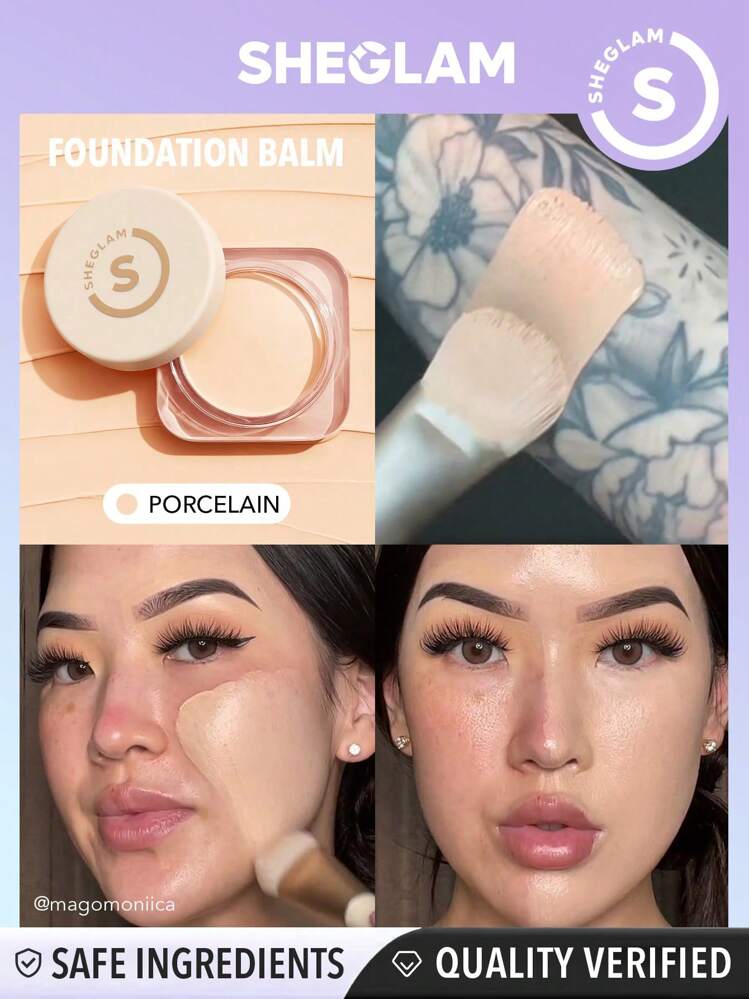 Sheglam Skinfluencer Full Coverage Foundation Balm -كريم أساس تغطية كاملة من شي كلام