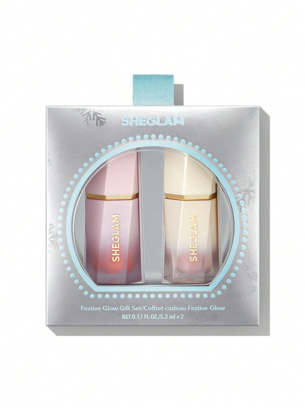 Sheglam festive glow gift set - سيت أحمر حدود وإضاءة شيجلام