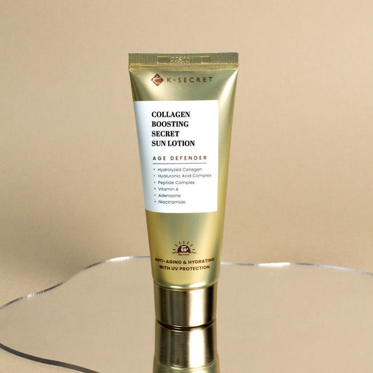 K-secret collagen boosting secret sun lotion - لوشن واقٍ شمسي معزز بالكولاجين من كي-سيكريت
