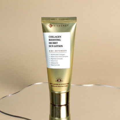 K-secret collagen boosting secret sun lotion - لوشن واقٍ شمسي معزز بالكولاجين من كي-سيكريت
