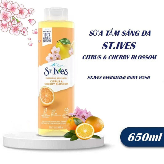 St.ives ENERGIZING BODY WASH CITRUS & CHERRY BLOSSOM - غسول الجسم بالحمضيات وزهر الكرز المنعش