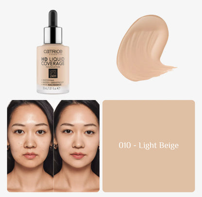 Catrice hd liquid coverage foundation -كريم أساس قطرات سائل￼