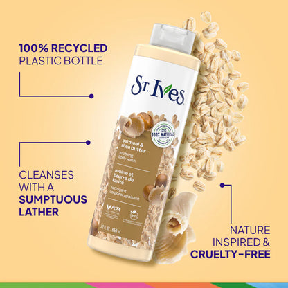St.Ives SOOTHING BODY WASH
OATMEAL & SHEA BUTTER - غسول الجسم المهدئ بالشوفان وزبدة الشيا