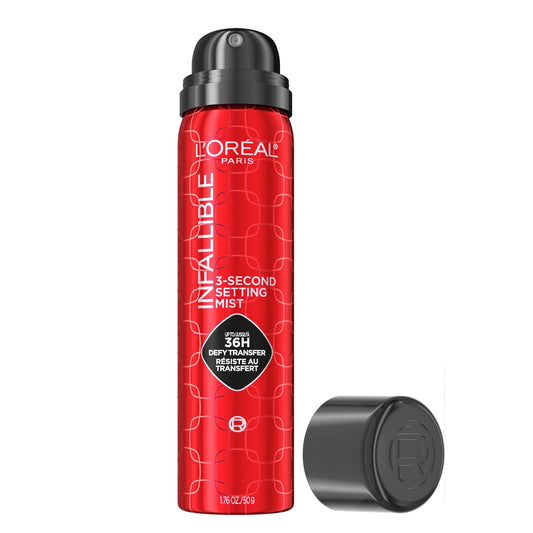 L’oreal paris infallible 3-second setting spray mist, clear - بخاخ تثبيت المكياج إنفاليبل 3 ثوانٍ من لوريال باريس، شفاف
