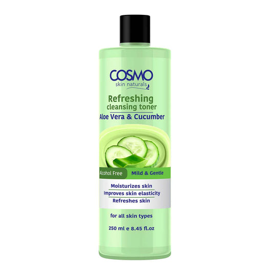 Cosmo Aloe Vera & Cucumber Refreshing Cleansing Toner- تونر البشرة منعش من كوزمو