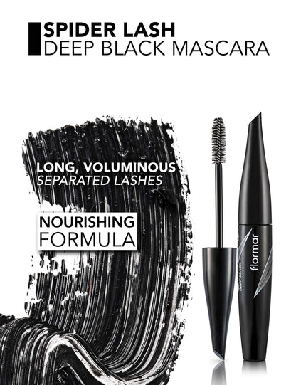 Flormar spider lash deep black mascara - مسكارا الرموش السوداء من فلورمار