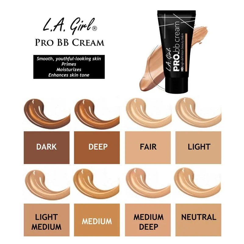 L.A.Girl PRO.bb Cream HD High Definition Beauty Balm - كريم أساس وبرايمر ومرطب