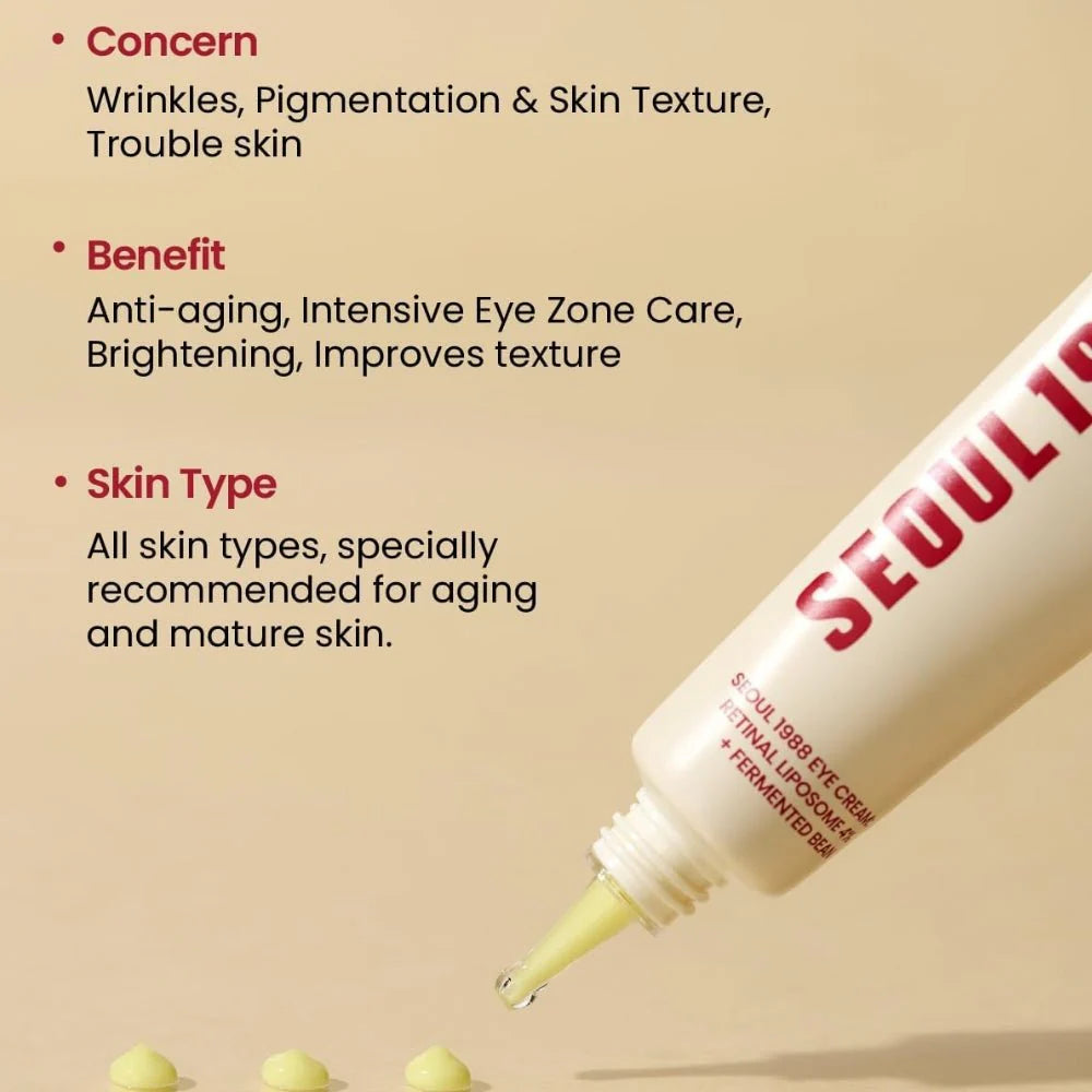 Seoul 1988 eye cream retinal liposome 4% - كريم تحت العين بريتنول