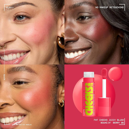 Nyx Fat Cheeks Juicy Blush, Liquid Blush - أحمر خدود سائل من نيكس