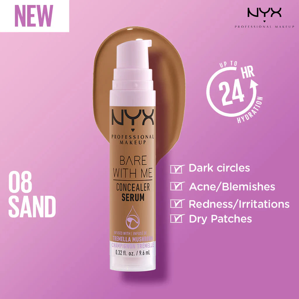 Nyx bare with me concealer serum - كونسيلر وسيروم خافي عيوب سائل من نيكس