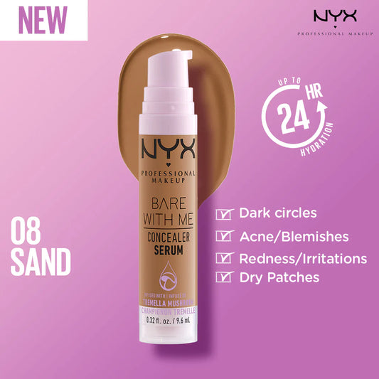 Nyx bare with me concealer serum - كونسيلر وسيروم خافي عيوب سائل من نيكس