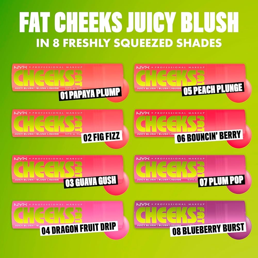 Nyx Fat Cheeks Juicy Blush, Liquid Blush - أحمر خدود سائل من نيكس
