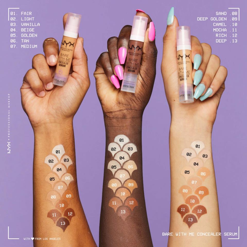 Nyx bare with me concealer serum - كونسيلر وسيروم خافي عيوب سائل من نيكس