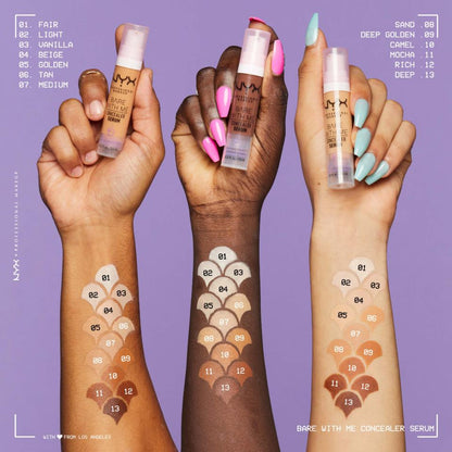 Nyx bare with me concealer serum - كونسيلر وسيروم خافي عيوب سائل من نيكس
