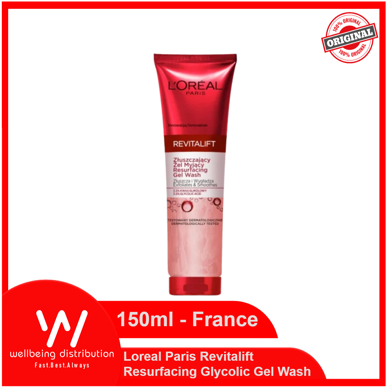 L’oreal paris reveitalift resurfacing gel wash - غسول جل ريفيتا ليفت لإعادة تجديد البشرة من لوريال باريس