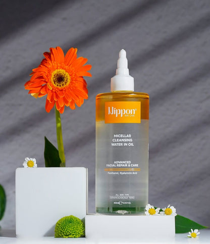 Nippon Micellar cleansing Water in oil -مزيل مكياج مائي زيتي للبشرة المختلطة