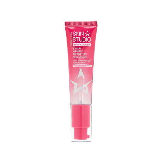 STELLARY Skin Studio RETINOL POWER 5 STARS WRINKLE CORRECTION FACE CREAM 30ml ستيلاري كريم مرطب بعمق يعزز مرونة البشرة ومكافح لعلامات التقدم في السن