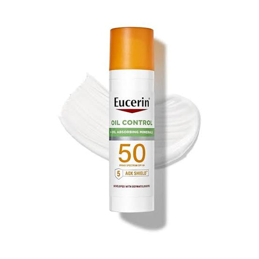 Eucerin Oil control sunscreen minerals 50spf+ واقي الشمس للتحكم بالزيوت من يوسرين