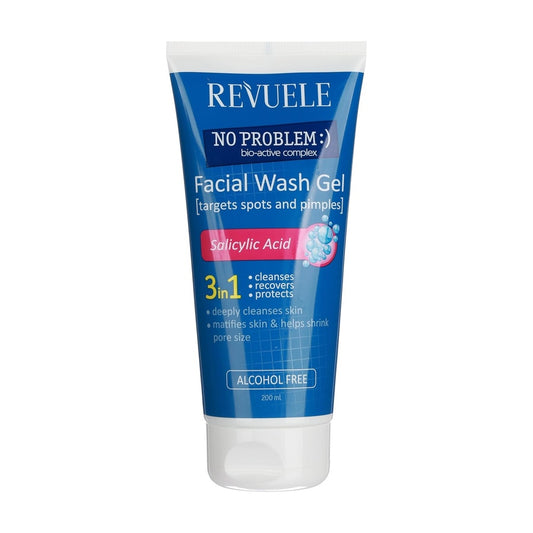 Revuele facial wash gel 3in1 - غسول ريفيولي بسالسليك أسيد لحبوب الشباب