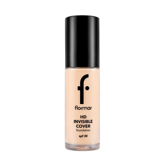 Flormar foundation hd invisible cover spf 30 - كريم أساس من فلورمار