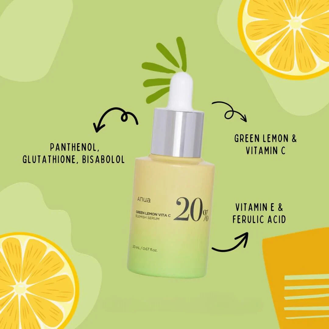 Anua green lemon vita c blemish serum 20% - سيروم أنوا فيتامين سي لمكافحة البقع