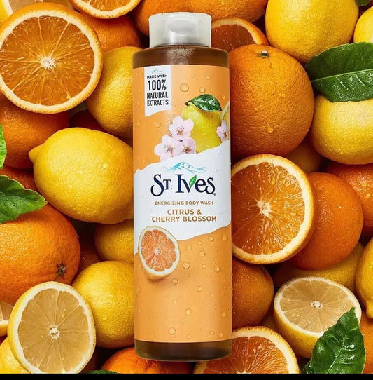 St.ives ENERGIZING BODY WASH CITRUS & CHERRY BLOSSOM - غسول الجسم بالحمضيات وزهر الكرز المنعش