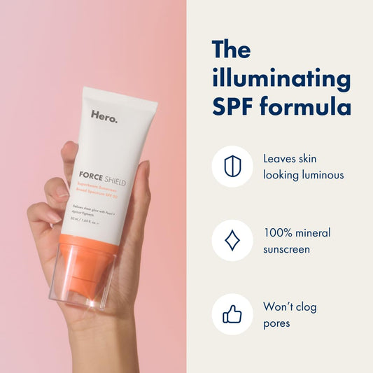 Hero. Force shield superbeam sunscreen spf 30-كريم واقي الشمس معدني